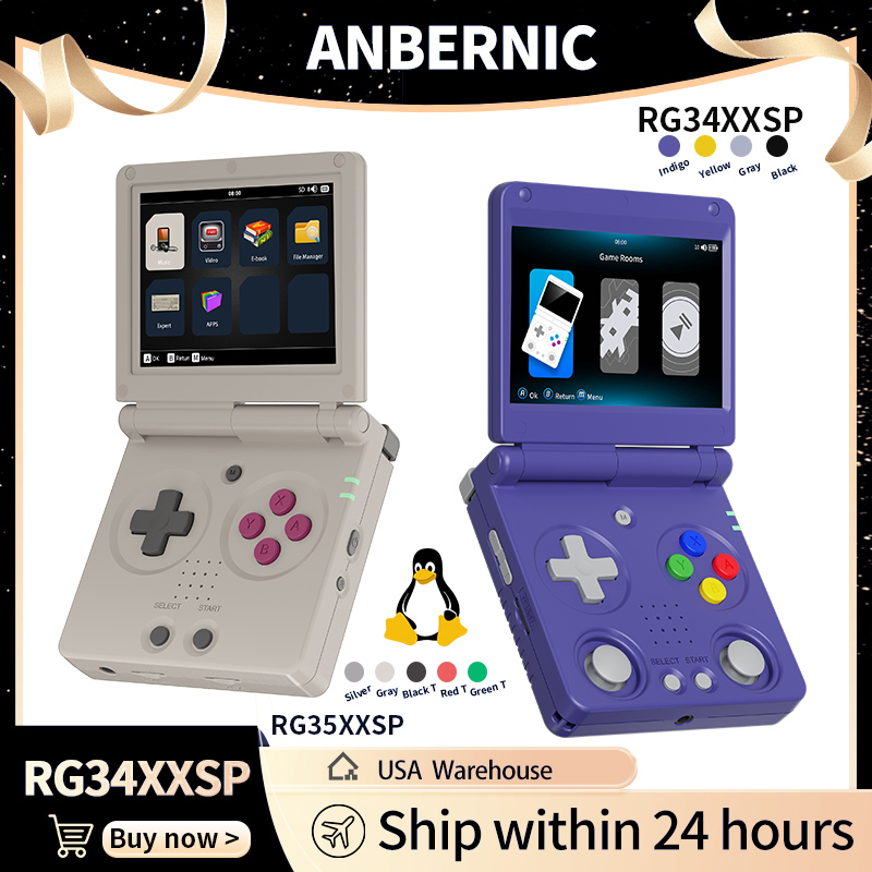 Retro Gaming Kiosk - Anbernic RG34XXSP RG35XXSP Flip Elde Taşınabilir