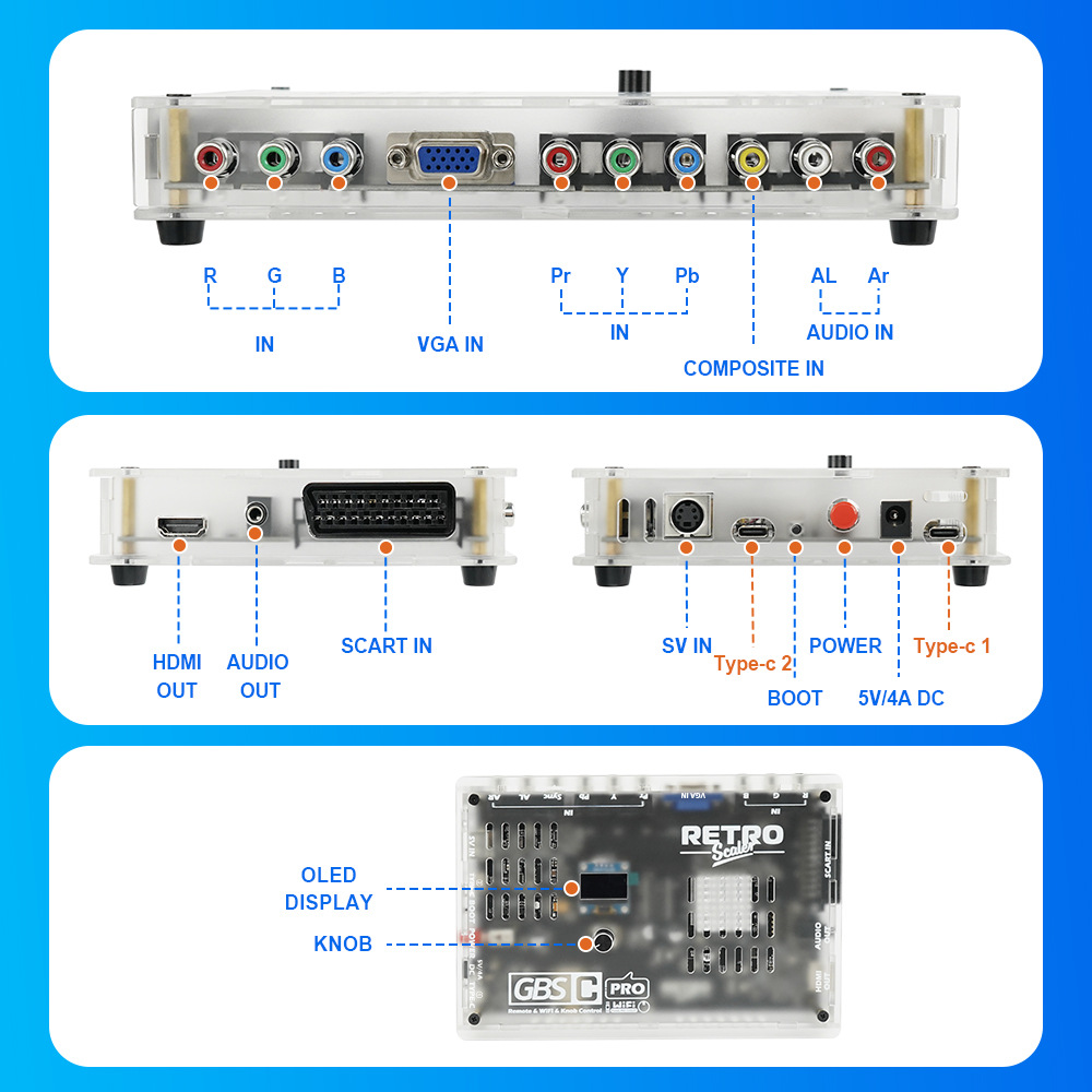 Scart To Hdmi - YENİ Retro oyun GBSC Pro GBS