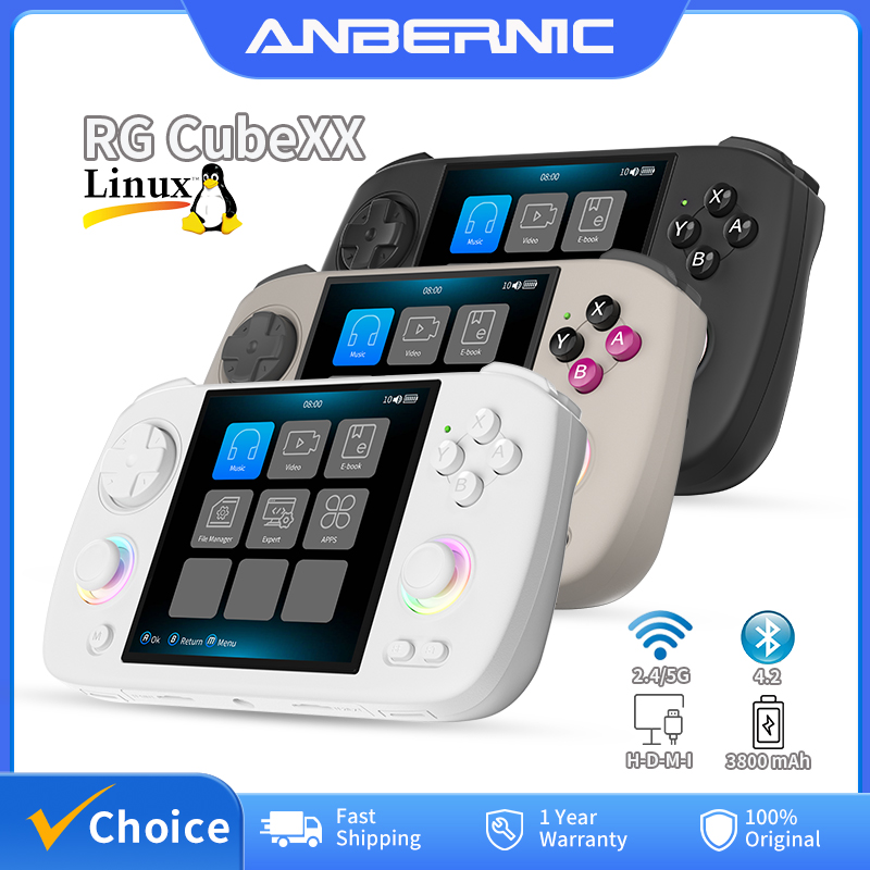 Retro Gaming Kiosk - ANBERNIC RG Cubexx Retro elde kullanılır