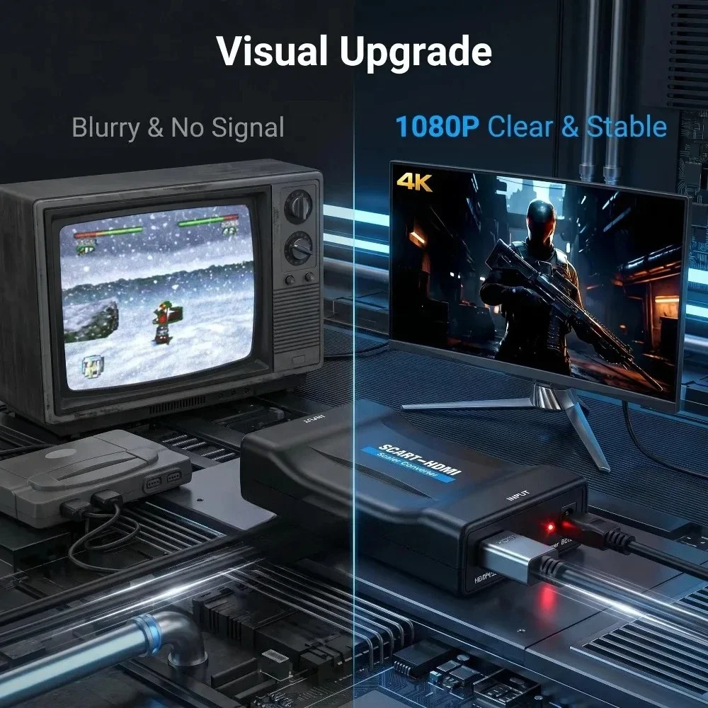 SCART - HDMI Uyumlu Dönüştürüc - Scart To Hdmi incelemesi ve fiyatı