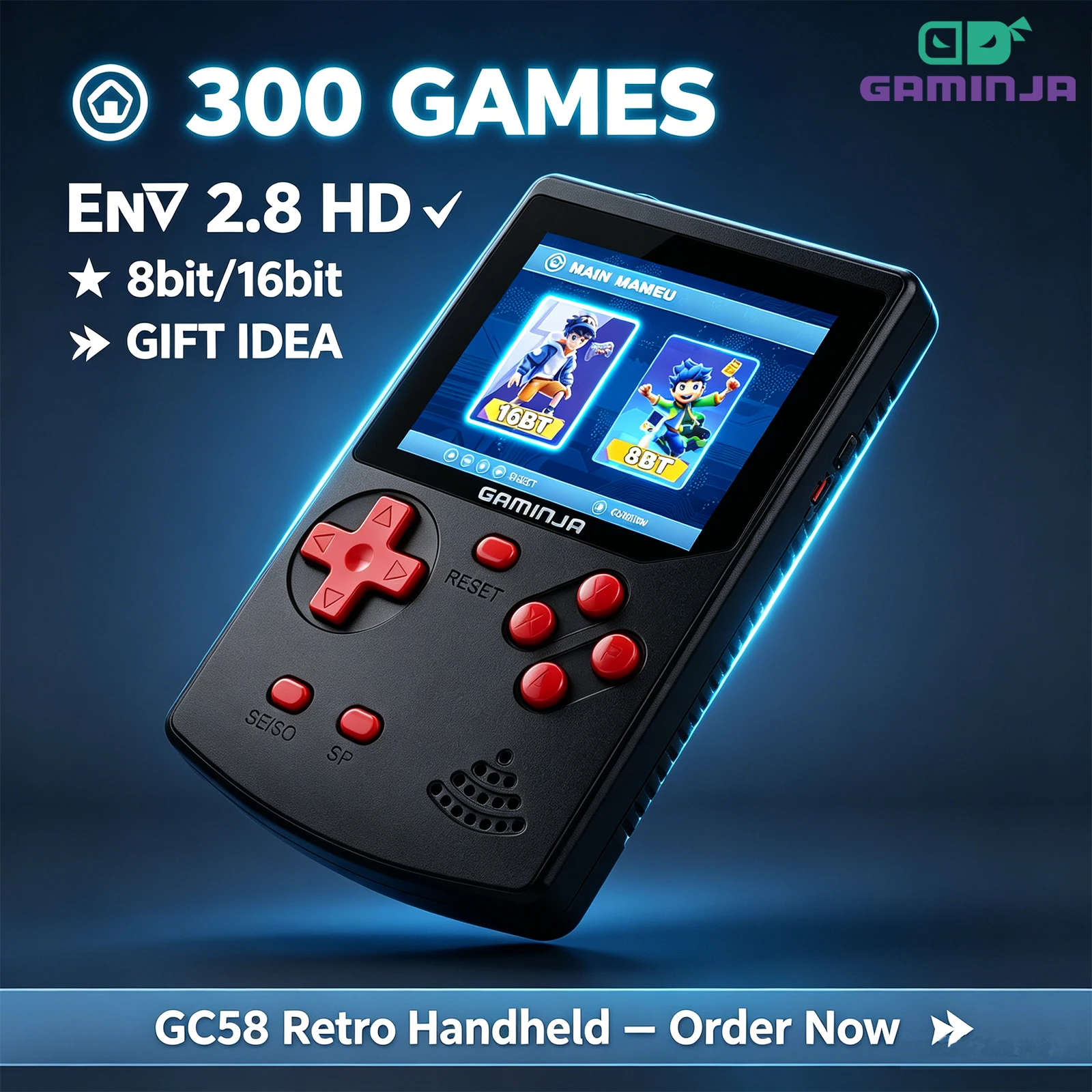 GAMINJA Elde Taşınabilir Oyun  - Retro Gaming Kiosk incelemesi ve fiyatı